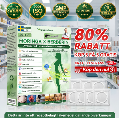 𝐎𝐟𝐟𝐢𝐜𝐢𝐚𝐥 𝐒𝐰𝐞𝐝𝐞𝐧 𝐒𝐭𝐨𝐫𝐞 🇸🇪 | 🧑‍⚕️🩺𝑳𝒖𝒙𝒂𝒓𝒊𝒔𝒆® Moringa · Berberine × NAD+ 𝟏𝟎-𝐢𝐧-𝟏 𝐀𝐝𝐯𝐚𝐧𝐜𝐞𝐝 𝐍𝐚𝐧𝐨 𝐌𝐢𝐜𝐫𝐨𝐧𝐞𝐞𝐝𝐥𝐞 𝐏𝐚𝐭𝐜𝐡 — 𝐎𝐧𝐜𝐞 𝐃𝐚𝐢𝐥𝐲, 𝐕𝐢𝐬𝐢𝐛𝐥𝐞 𝐑𝐞𝐬𝐮𝐥𝐭𝐬 𝐢𝐧 𝟕 𝐃𝐚𝐲𝐬💯
